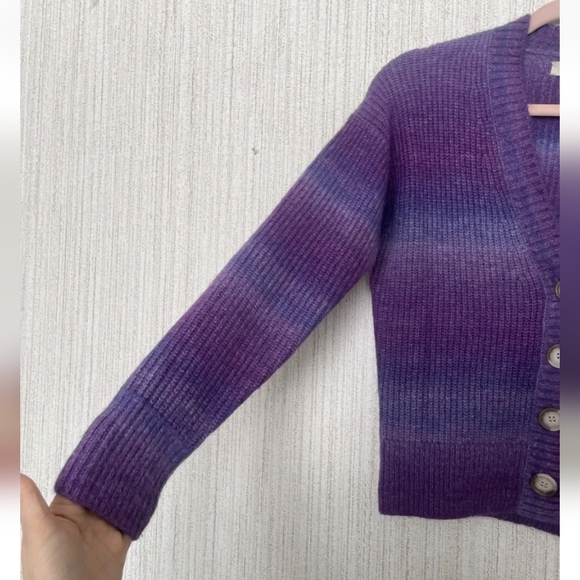 Loft Size XS Petite Purple Ombre Cardigan - Picture 7 of 9